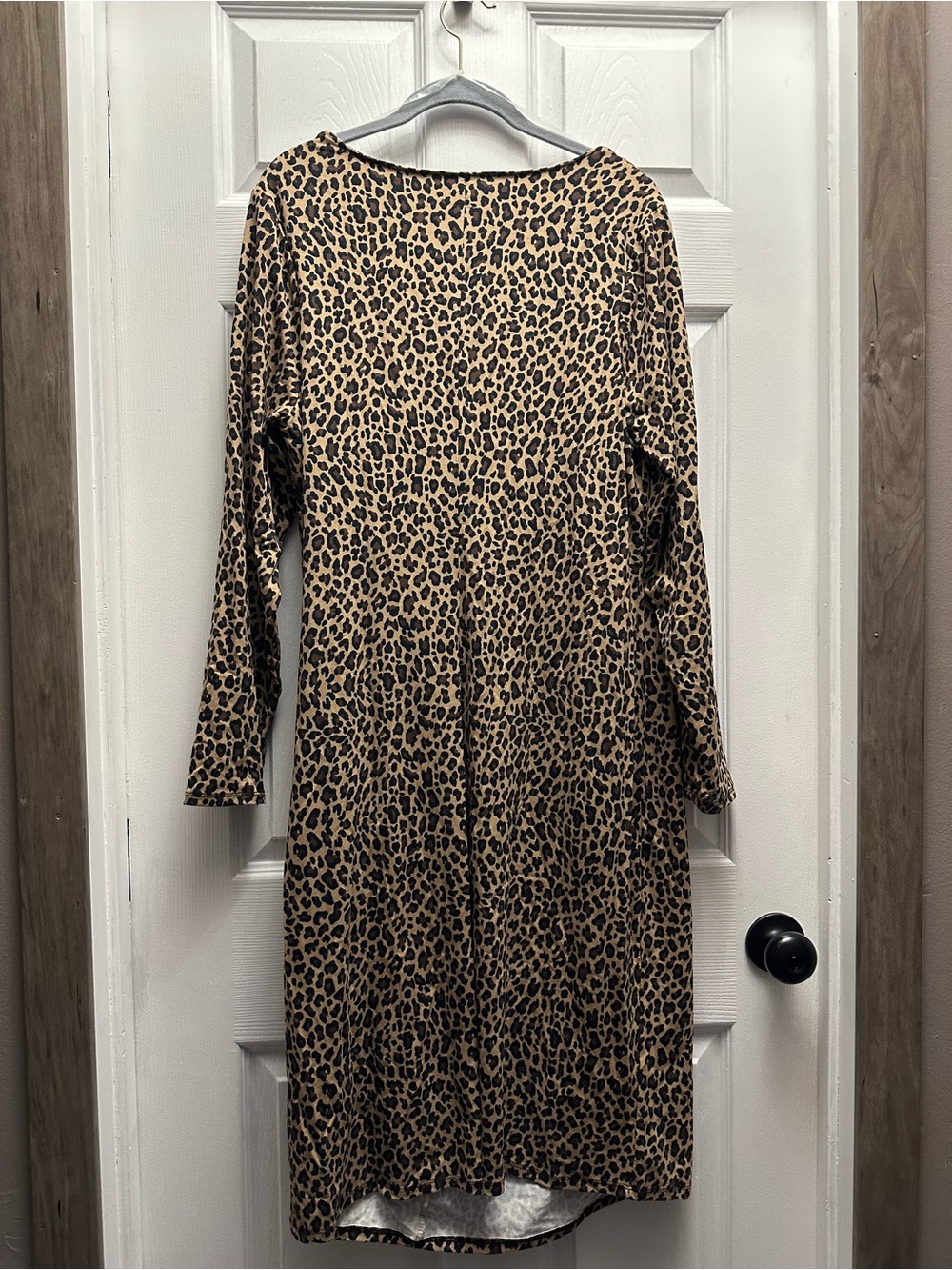 Isabel Leopard Print Ruched Sheath Dress - Brown - Picture 2 of 4